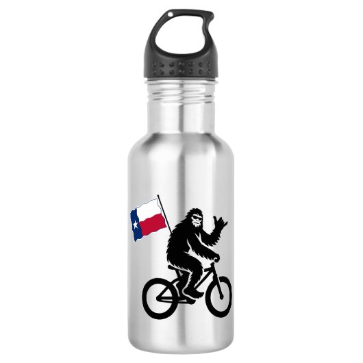 Bigfoot Wielrennen Texas Vlag Waterfles (Voorkant)