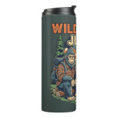 Bigfoot wildernis junkie retro ontwerp thermosbeker (Gedraaid links)