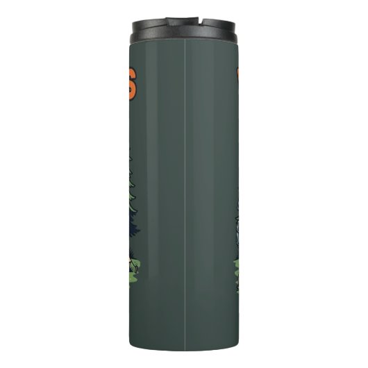 Bigfoot wildernis junkie retro ontwerp thermosbeker (Achterkant)