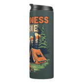 Bigfoot wildernis junkie retro ontwerp thermosbeker (Geroteerd rechts)