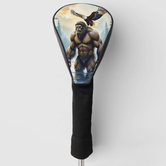 Bigfoot with an Eagle on his Shoulder  Golfheadcover (Voorkant)