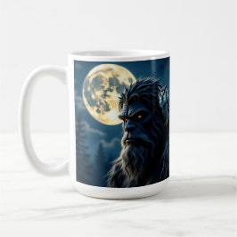 Bigfoot with Glowing Eyes and Owl on his Shoulder  Koffiemok