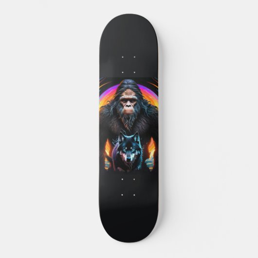 Bigfoot Wolf Kleurrijke Portal Skateboard (Voorkant)