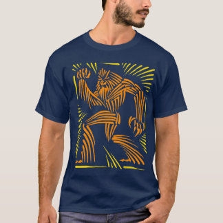 Bigfoot Woodcut Graphic - Volwassend t-shirt