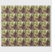 Bigfoot wrapppapier | Sasquatch Cadeaupapier (Vlak)