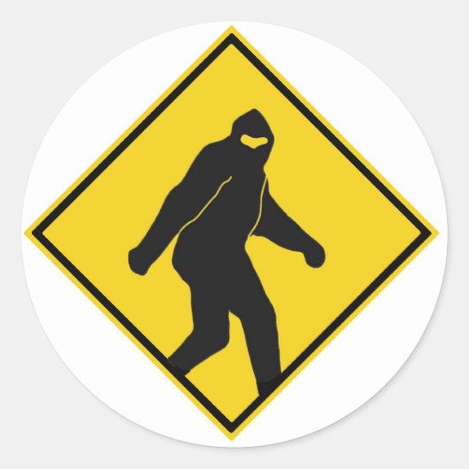 Bigfoot Xing Ronde Sticker (Voorkant)