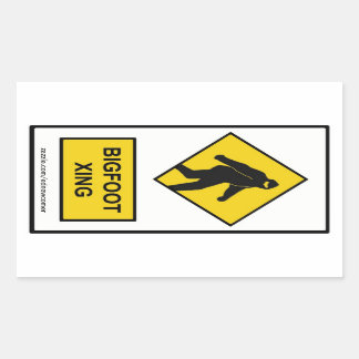 Bigfoot Xing (wit) Sticker