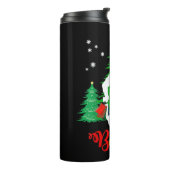 Bigfoot Yeti Sasquatch Kerstmis Geloof Kerstmis Thermosbeker (Gedraaid links)