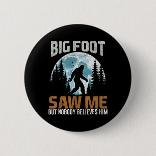 Bigfoot zag me sasquatch cadeaus voor vaders dag g ronde button 5,7 cm