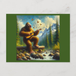 Bigfoot zingen briefkaart