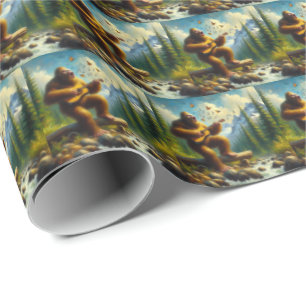 Bigfoot zingen cadeaupapier
