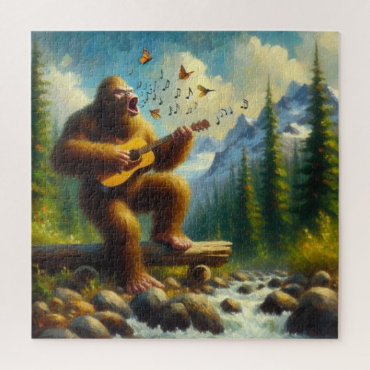 Bigfoot zingen legpuzzel (Verticaal)