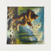 Bigfoot zingen wandkleed (Voorkant (horizontaal))