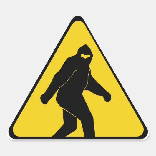Bigfoot-zone Driehoek Sticker (Voorkant)