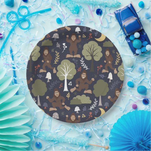 Bigfoot's Midnight Forest Adventure Papieren Bordje (Feest)