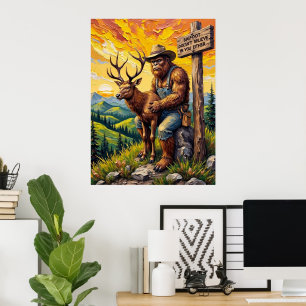 Bigfoot's Valley Serenade: een zachte aanraking Poster