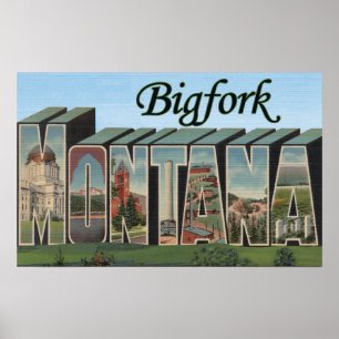 Bigfork, Montana - Grote letterscènes Poster