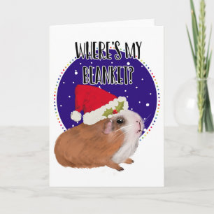 biggen in dekens cavia grappige grap kerst kaart