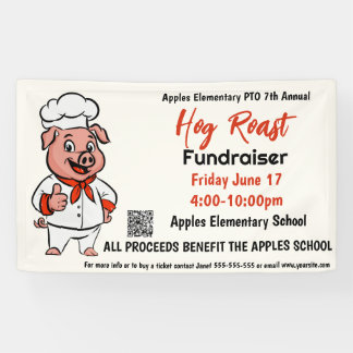 Biggenbraad Fundraiser Banner - PTO PTA Kerk Gemee