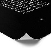 Biggengaarster met mousserend string zwart poster (Hoek)