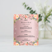 Biggenmenu wazig roze roze glitter dusty roos (Staand voorkant)