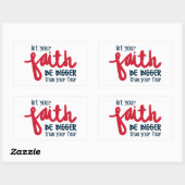 Bigger than your fear rechthoekige sticker (Vel)