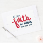 Bigger than your fear rechthoekige sticker (Envelop)