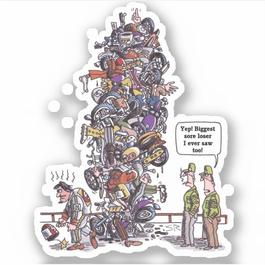 Biggest Sore Loser contour sticker (Voorkant)