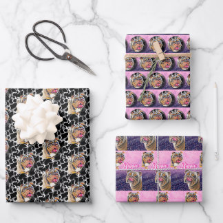 Biggie de Bulldog Giftwrap Set van 3 Inpakpapier Vel