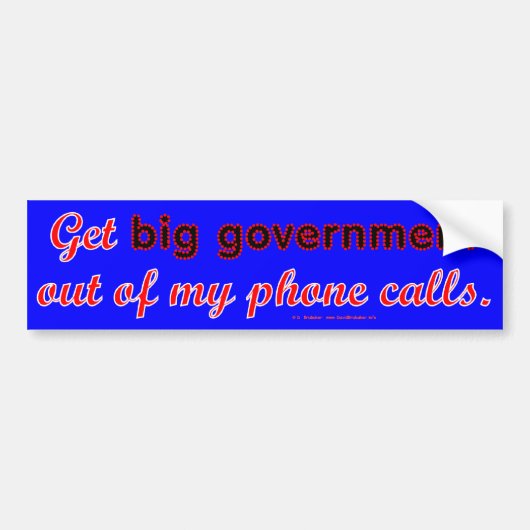 BigGovtPhone Bumpersticker (Voorkant)