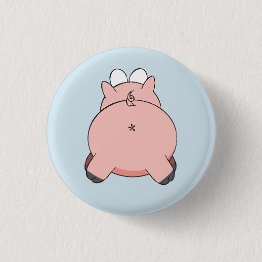 Biggy Piggy Backside Badge Ronde Button 3,2 Cm (Voorkant)