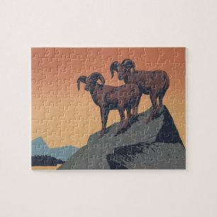 Bighorn Sheep American West Wildlife Legpuzzel