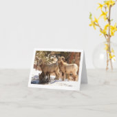 Bighorn Sheep carte pour notes (Fleur jaune)