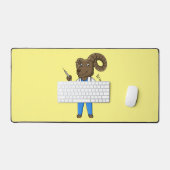 Bighorn sheep doctor cartoon illustration (Clavier et souris)