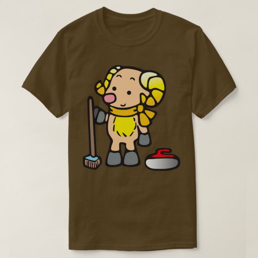 Bighorn Sheep Jouer Curling Classic TShirt (Design devant)