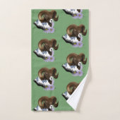 Bighorn Sheep Ram Green Mountains Bad Handdoek (Handdoek)