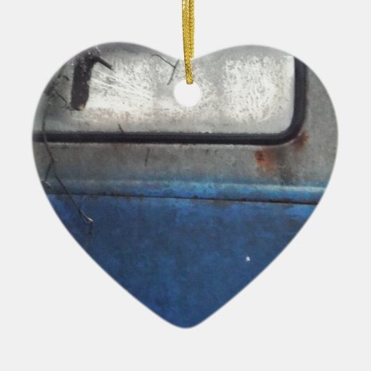 Bight Blue en witte  vrachtwagen Keramisch Ornament (Voorkant)