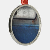 Bight Blue en witte vrachtwagen Metalen Ornament (Rechts)