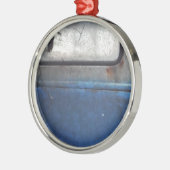 Bight Blue en witte vrachtwagen Metalen Ornament (Links)