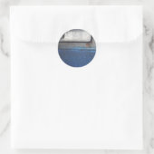 Bight Blue en witte  vrachtwagen Ronde Sticker (Tas)