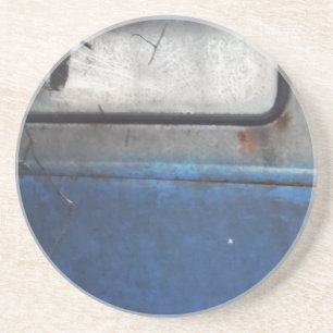 Bight Blue en witte  vrachtwagen Zandsteen Onderzetter