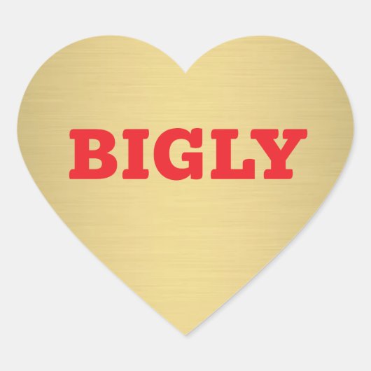 BIGLY HEART-STICKER HART STICKER (Voorkant)