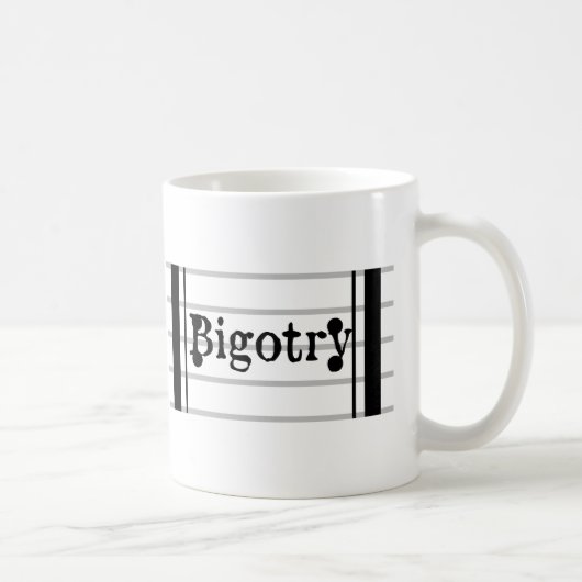"Bigotry: De muziekLogo Mok (Rechts)