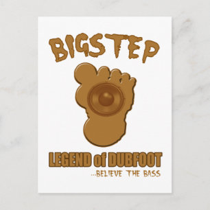 Bigstep Legend of Dubfoot FUNNY BIGFOOT DUBSTEP Briefkaart