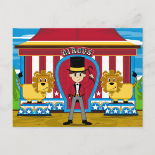 Bigtop Circus Ringmaster en Lions Briefkaart