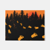 Bigvoetsporen bij zonsondergang deurmat (Voorkant)