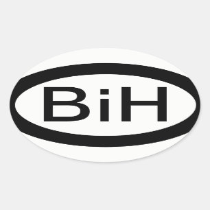 BiH (Bosnië en Herzegovina) ticker Ovale Sticker
