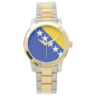 BiH Flag Coaster Horloge