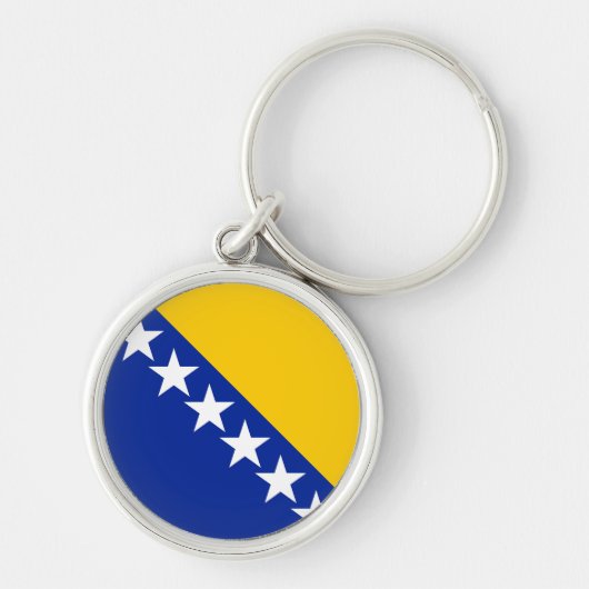 BiH Flag Coaster Sleutelhanger (Voorkant)