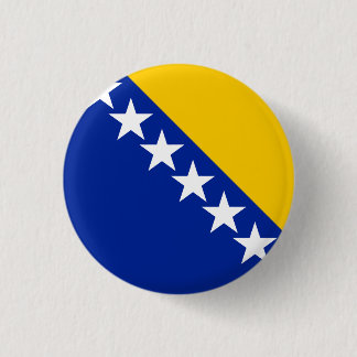 BiH Vlag Onderzetter Ronde Button 3,2 Cm